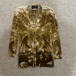 Jean Paul Gaultier Satan mesh cardigan